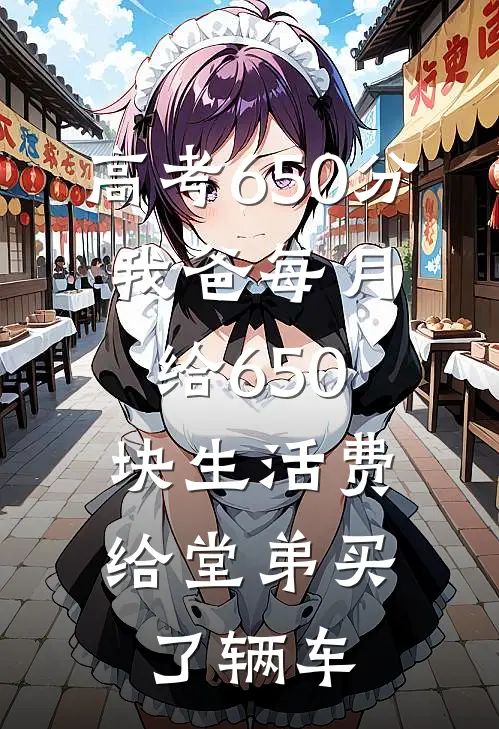 高考650分，我爸每月给650块生活费，给堂弟买了辆车
