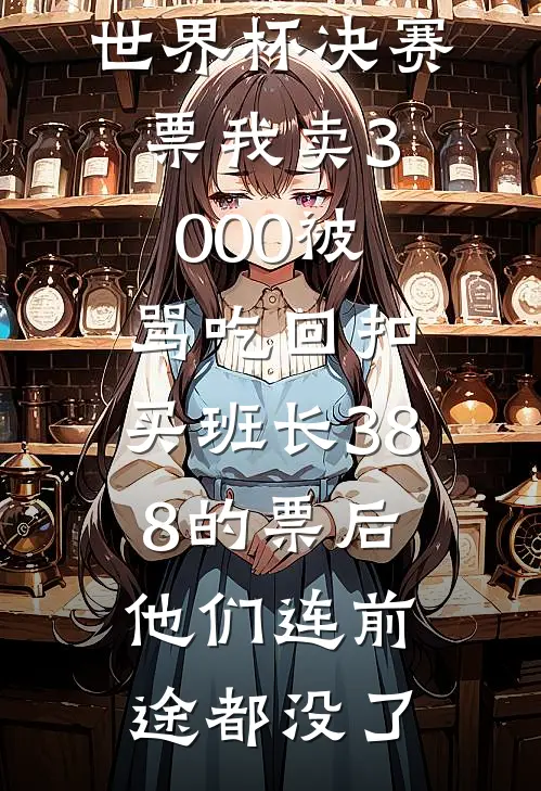 世界杯决赛票我卖3000被骂吃回扣，买班长388的票后他们连前途都没了