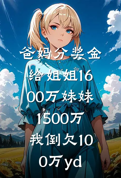 爸妈分奖金给姐姐1600万妹妹1500万，我倒欠100万yd