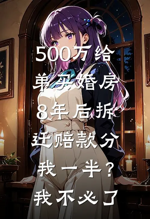 500万给弟买婚房，8年后拆迁赔款分我一半？我：不必了
