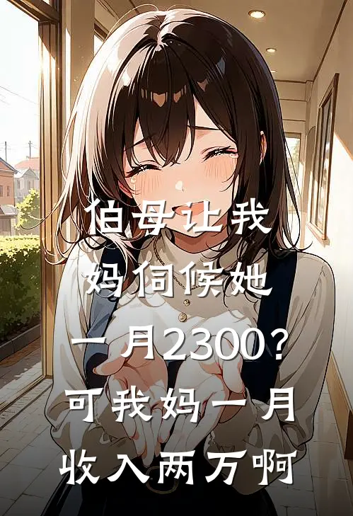 伯母让我妈伺候她，一月2300？可我妈一月收入两万啊