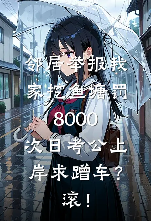 邻居举报我家挖鱼塘罚8000，次日考公上岸求蹭车？滚！