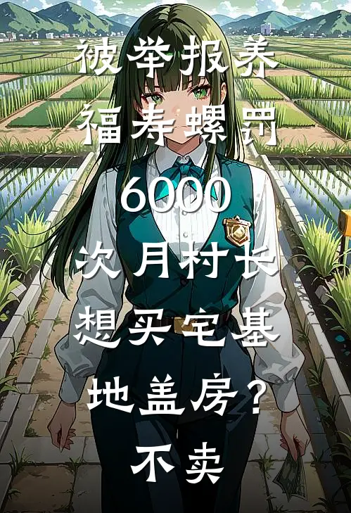 被举报养福寿螺罚6000，次月村长想买宅基地盖房？不卖
