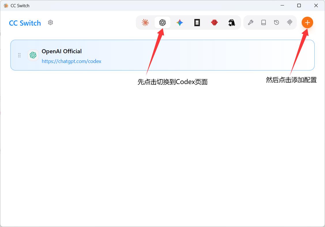 CC Switch 配置截图