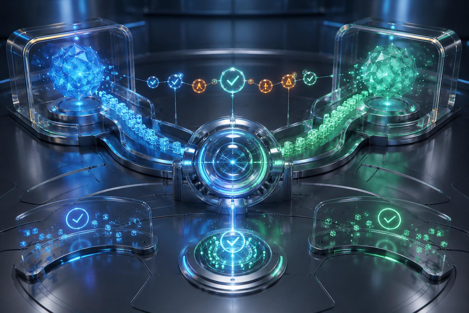 模型降级质量对比 3D 科技渲染