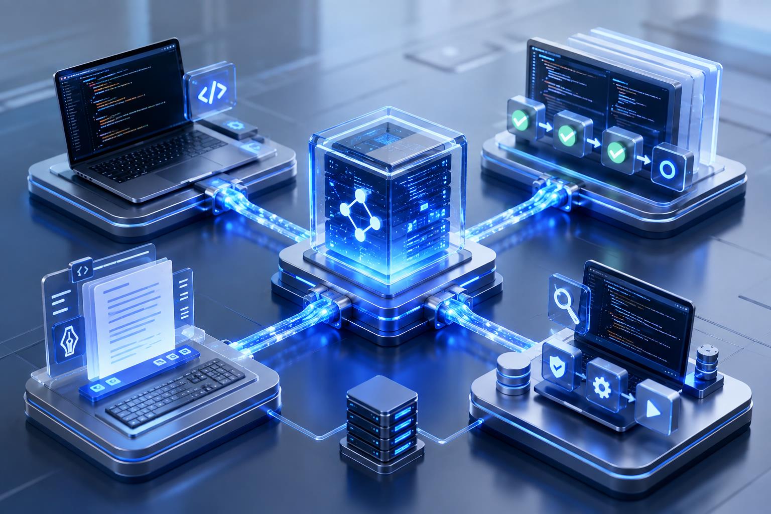 团队开发流程接入 API中转站三维图