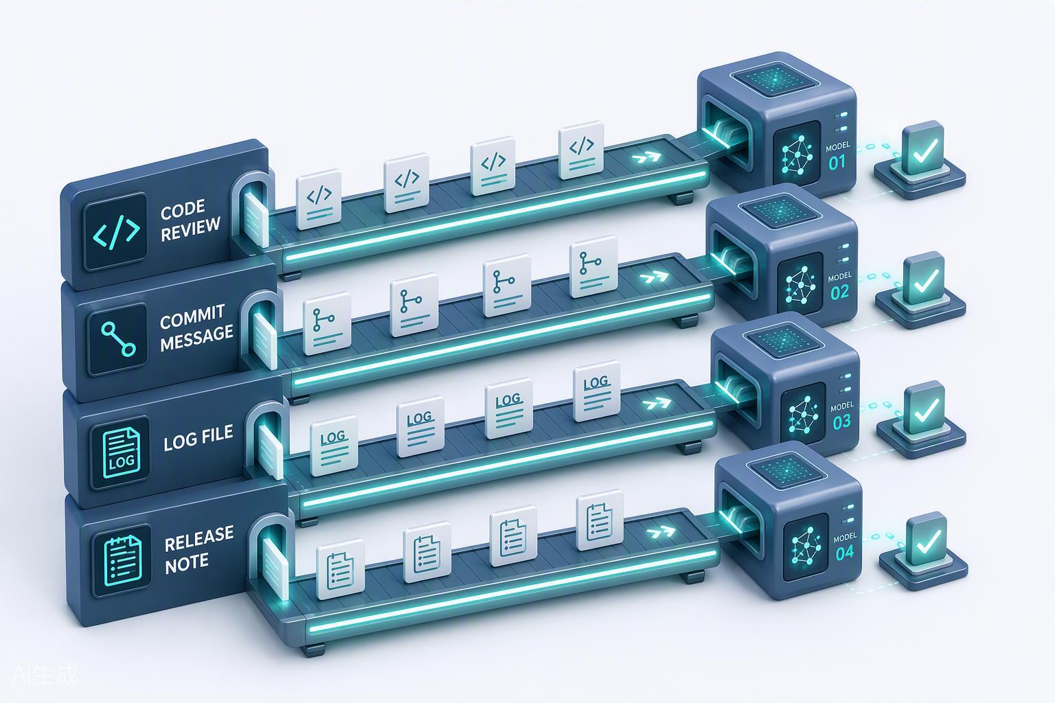 自动化任务通道分流 3D 科技图