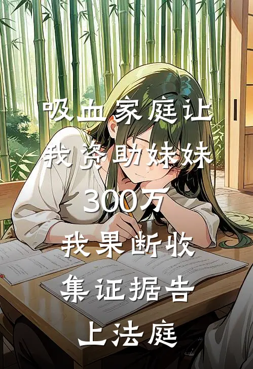 吸血家庭让我资助妹妹300万，我果断收集证据告上法庭