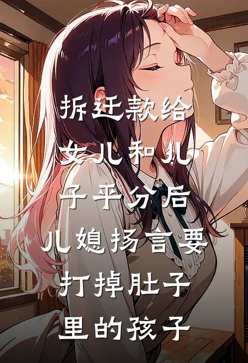 拆迁款给女儿和儿子平分后，儿媳扬言要打掉肚子里的孩子
