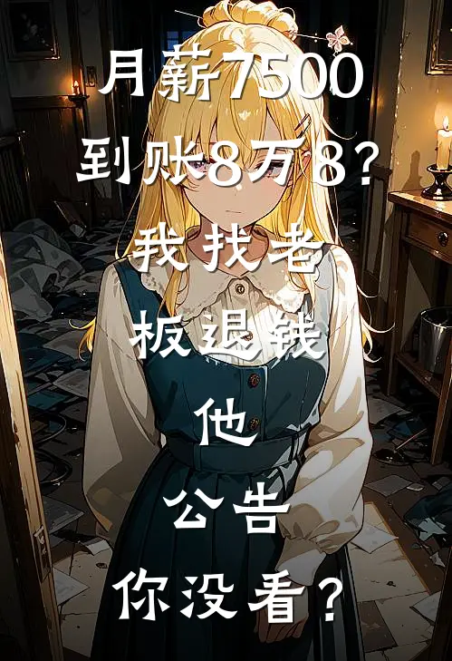 月薪7500到账8万8？我找老板退钱，他：公告，你没看？