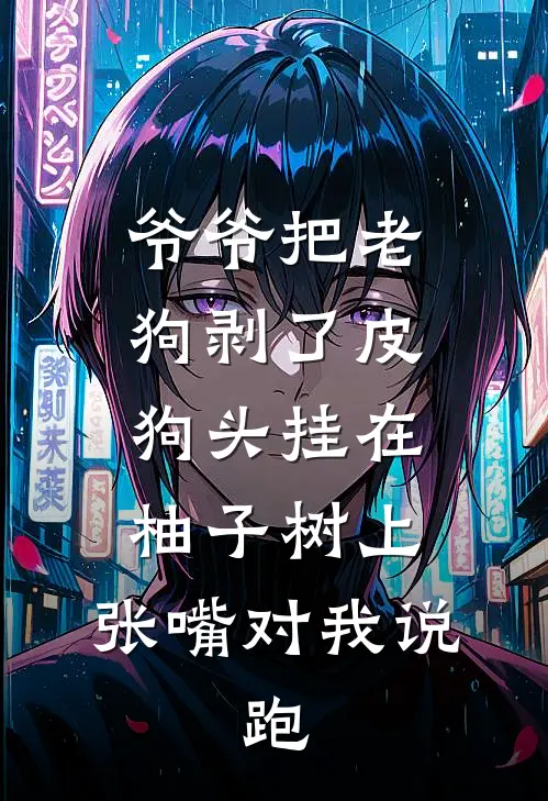 爷爷把老狗剥了皮，狗头挂在柚子树上，张嘴对我说：跑